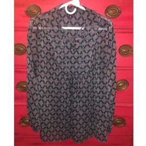 Patterned sheer blouse